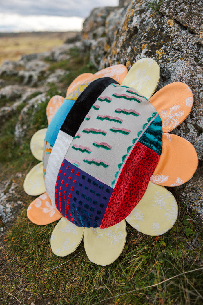 Kissen Wiener Times — Blume, Patchwork