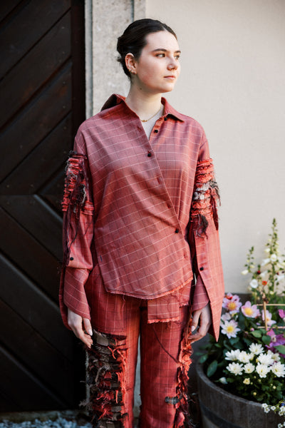 From my Heart / Flannel Twisted Shirt