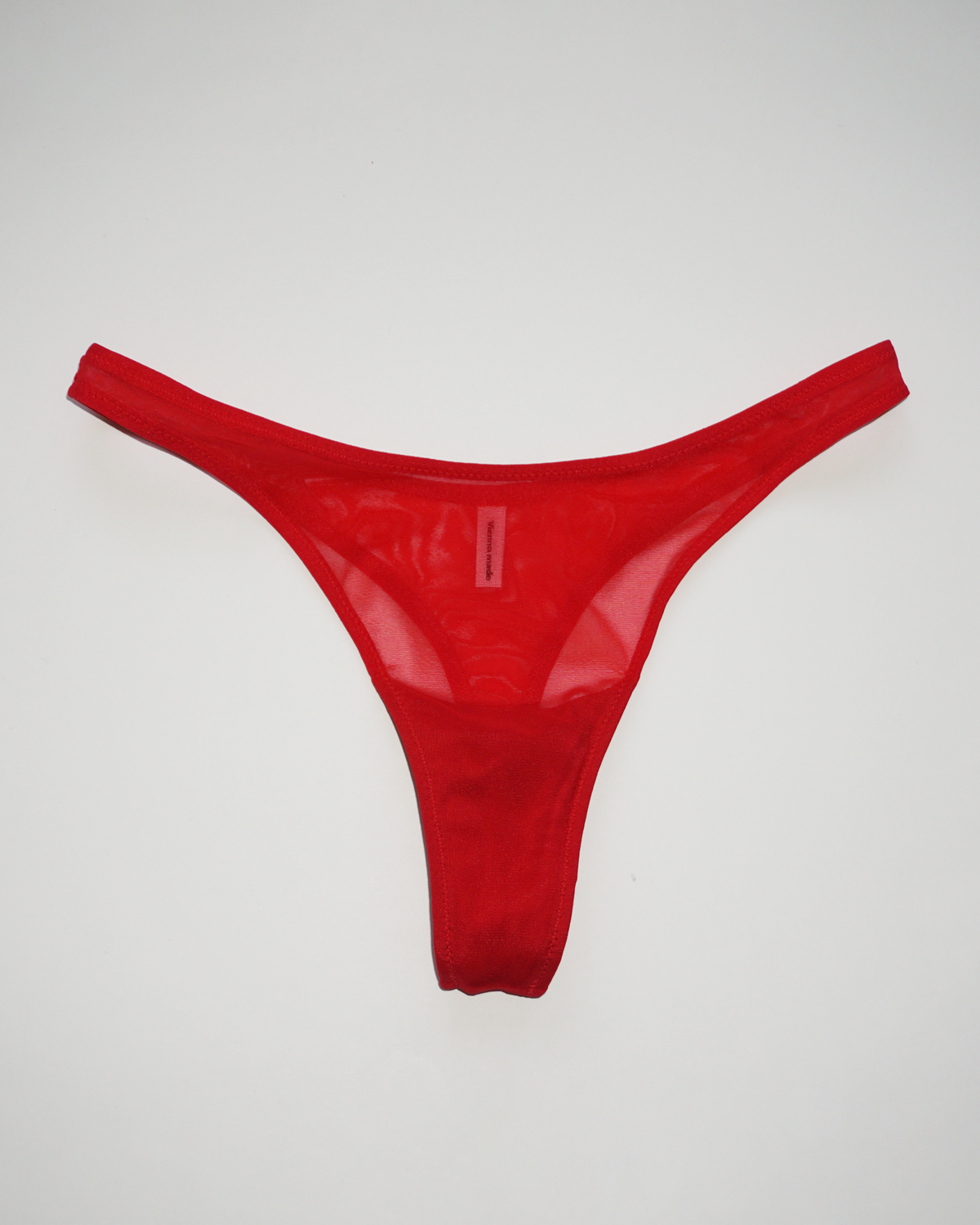 Soda Lingerie Mesh Tanga - Red